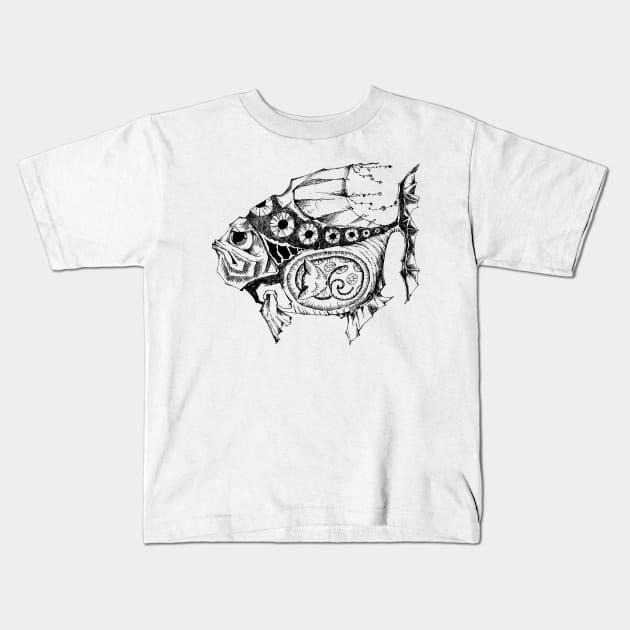 Fish #1 Kids T-Shirt by Olga Berlet